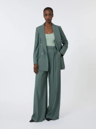 Haut en maille mélangée viscose, vert sauge