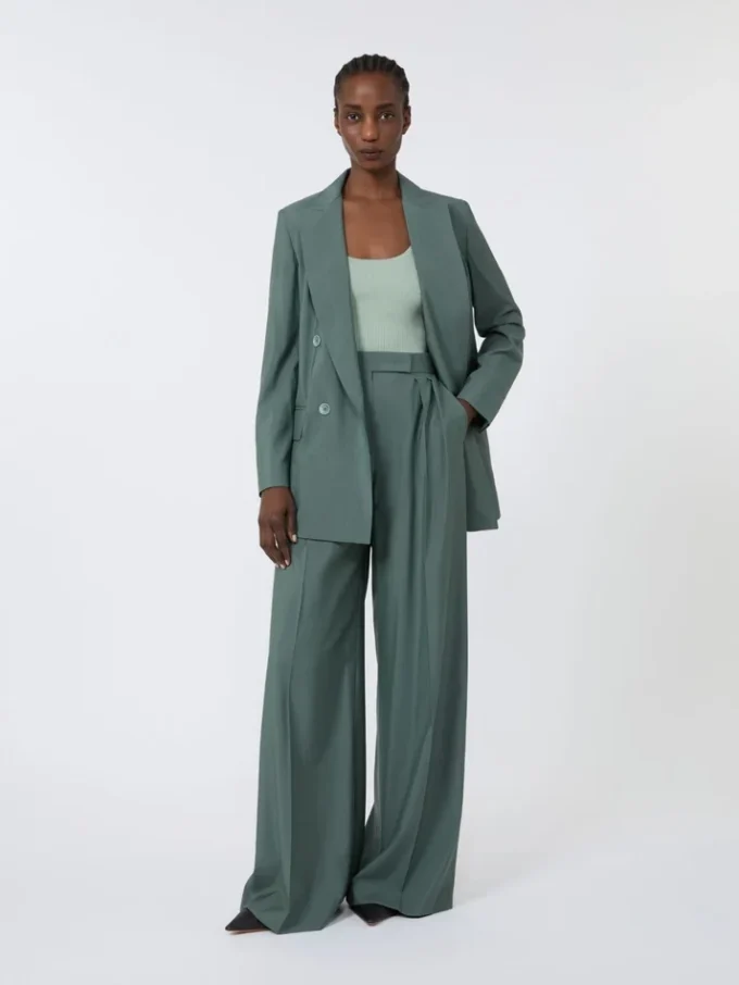 Haut en maille mélangée viscose, vert sauge Haut en maille mélangée viscose, vert sauge
