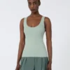 Haut en maille mélangée viscose, vert sauge Haut en maille mélangée viscose, vert sauge