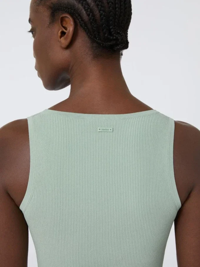 Haut en maille mélangée viscose, vert sauge Haut en maille mélangée viscose, vert sauge