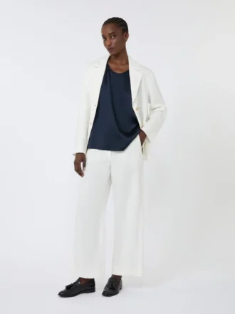 Haut en satin, bleu nuit