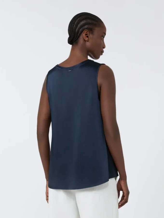 Haut en satin, bleu nuit Haut en satin, bleu nuit