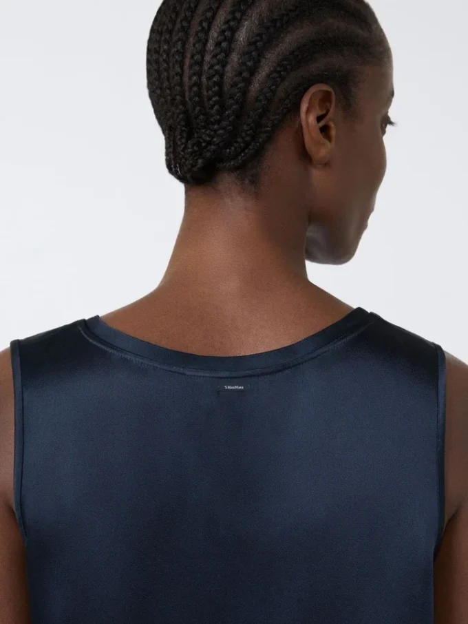 Haut en satin, bleu nuit Haut en satin, bleu nuit