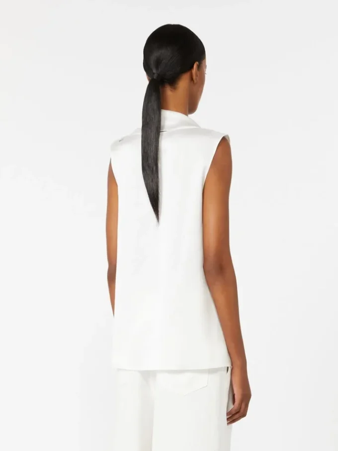 Haut en satin de soie, blanc Haut en satin de soie, blanc