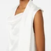 Haut en satin de soie, blanc Haut en satin de soie, blanc