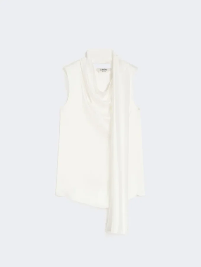 Haut en satin de soie, blanc Haut en satin de soie, blanc
