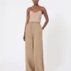 Haut en toile de soie, marron noisette Haut en toile de soie, marron noisette