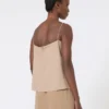 Haut en toile de soie, marron noisette Haut en toile de soie, marron noisette