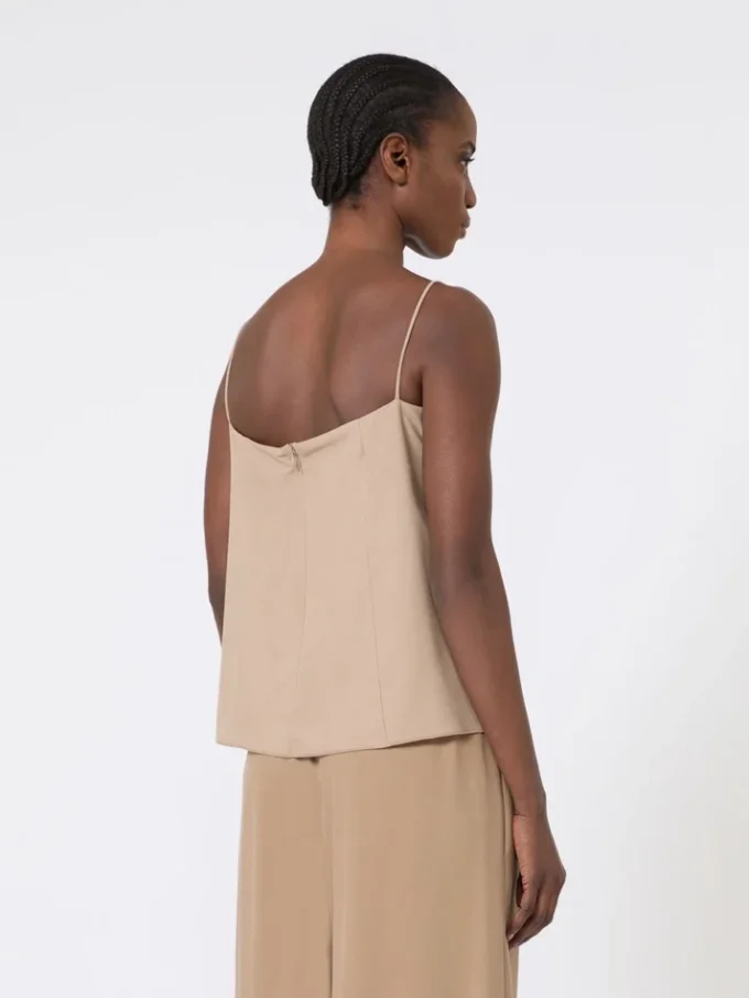 Haut en toile de soie, marron noisette Haut en toile de soie, marron noisette