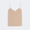 Haut en toile de soie, marron noisette Haut en toile de soie, marron noisette