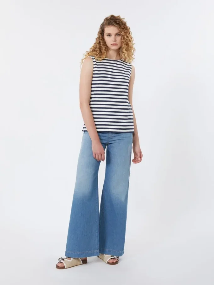 Haut sans manches en jersey interlock, bleu marine Haut sans manches en jersey interlock, bleu marine