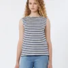 Haut sans manches en jersey interlock, bleu marine Haut sans manches en jersey interlock, bleu marine