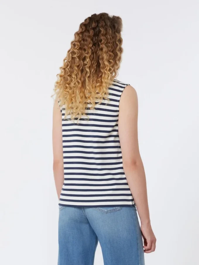 Haut sans manches en jersey interlock, bleu marine Haut sans manches en jersey interlock, bleu marine