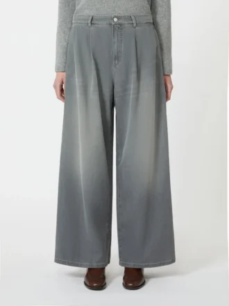 Jean en coton et viscose, gris moyen