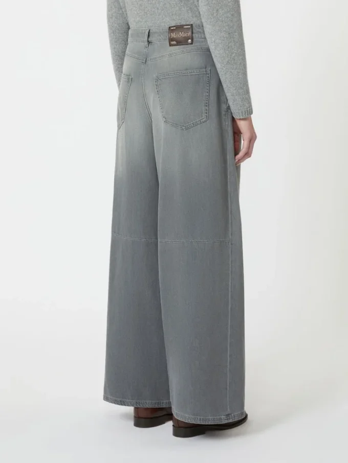 Jean en coton et viscose, gris moyen Jean en coton et viscose, gris moyen