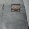 Jean en coton et viscose, gris moyen Jean en coton et viscose, gris moyen
