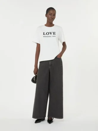 Jean en denim de coton authentique, noir