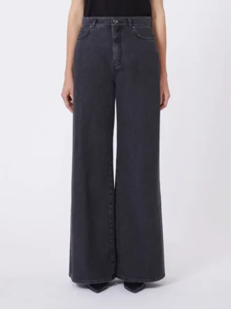 Jean en denim de coton doux, noir