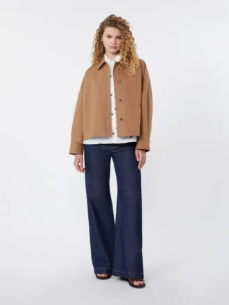Chemise en popeline avec broderies, blanche