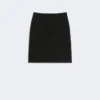 Jupe courte en cady, noire Jupe courte en cady, noire