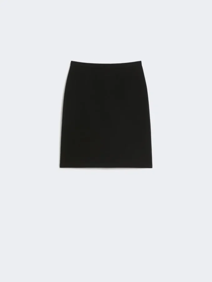 Jupe courte en cady, noire Jupe courte en cady, noire
