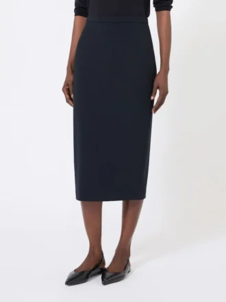 Jupe crayon en laine, bleu outremer