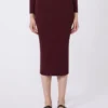 Jupe crayon en viscose, bordeaux Jupe crayon en viscose, bordeaux