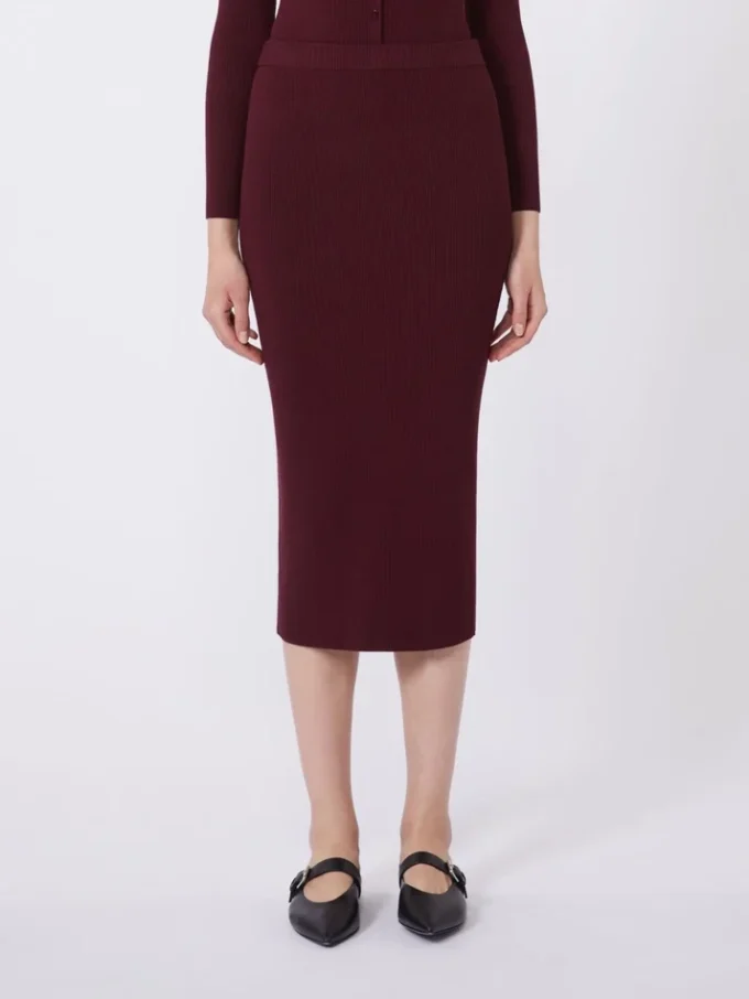 Jupe crayon en viscose, bordeaux Jupe crayon en viscose, bordeaux