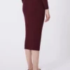 Jupe crayon en viscose, bordeaux Jupe crayon en viscose, bordeaux