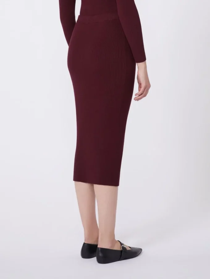Jupe crayon en viscose, bordeaux Jupe crayon en viscose, bordeaux