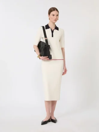 Jupe crayon en viscose stretch, blanche