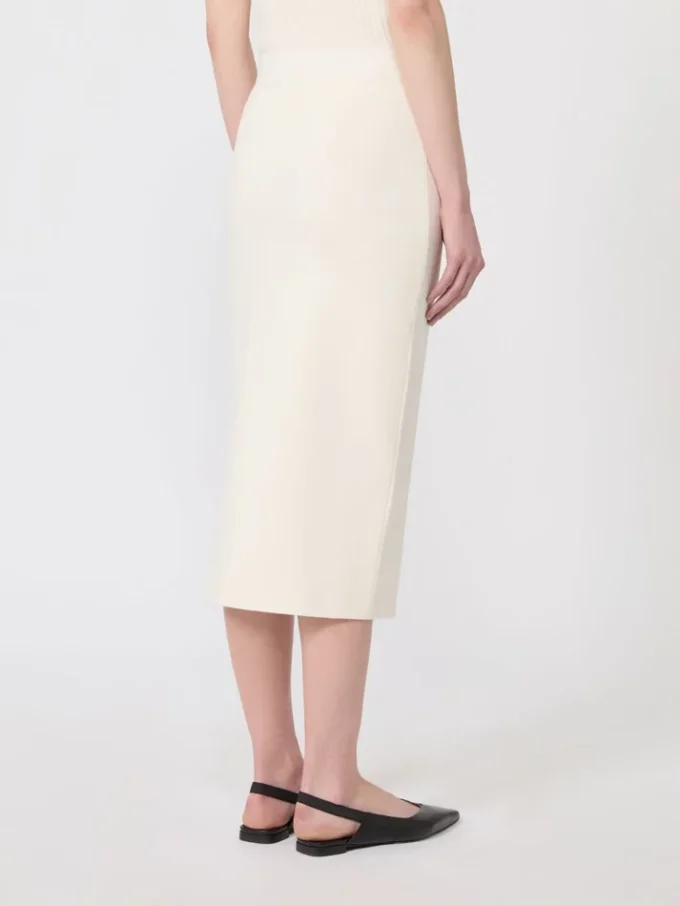 Jupe crayon en viscose stretch, blanche Jupe crayon en viscose stretch, blanche