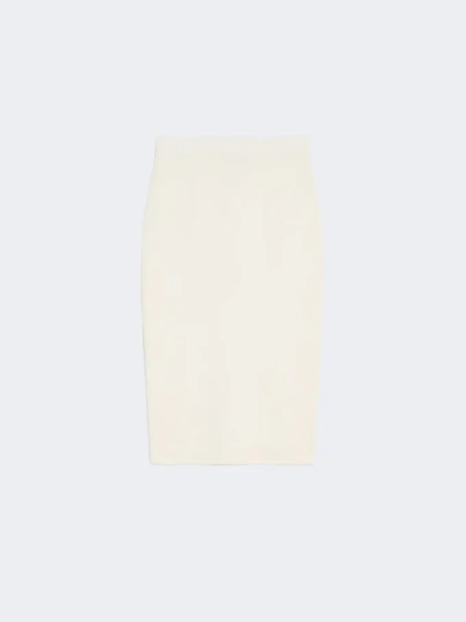 Jupe crayon en viscose stretch, blanche Jupe crayon en viscose stretch, blanche
