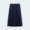 Jupe en denim plissée, bleu marine Jupe en denim plissée, bleu marine