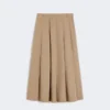 Jupe en gabardine délavée, marron noisette Jupe en gabardine délavée, marron noisette