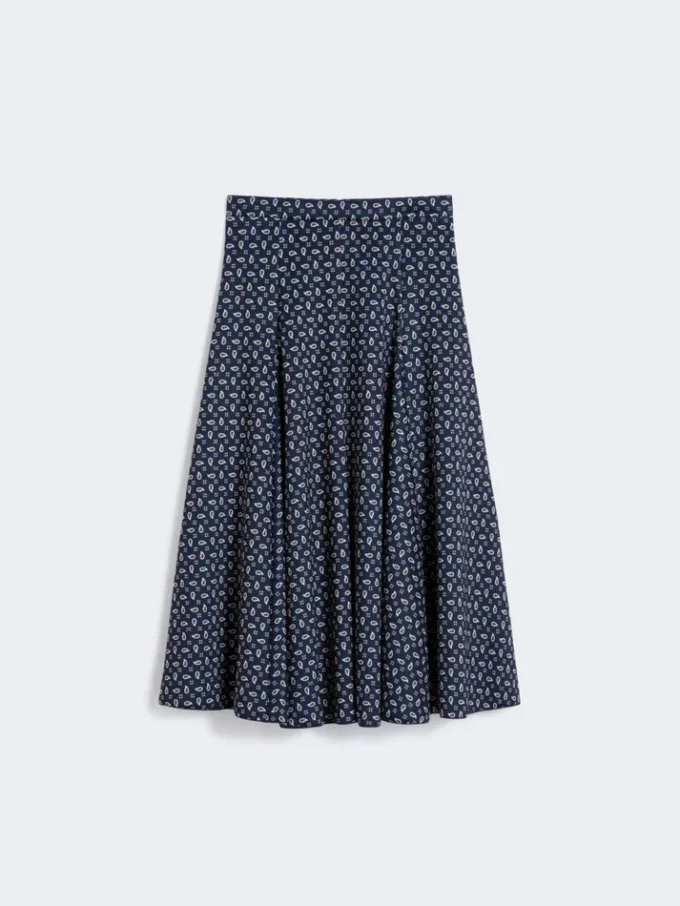 Jupe en jersey imprimé, bleu marine Jupe en jersey imprimé, bleu marine
