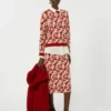 Jupe en maille jacquard, rouge Jupe en maille jacquard, rouge