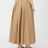 Jupe en popeline de coton, couleur désert