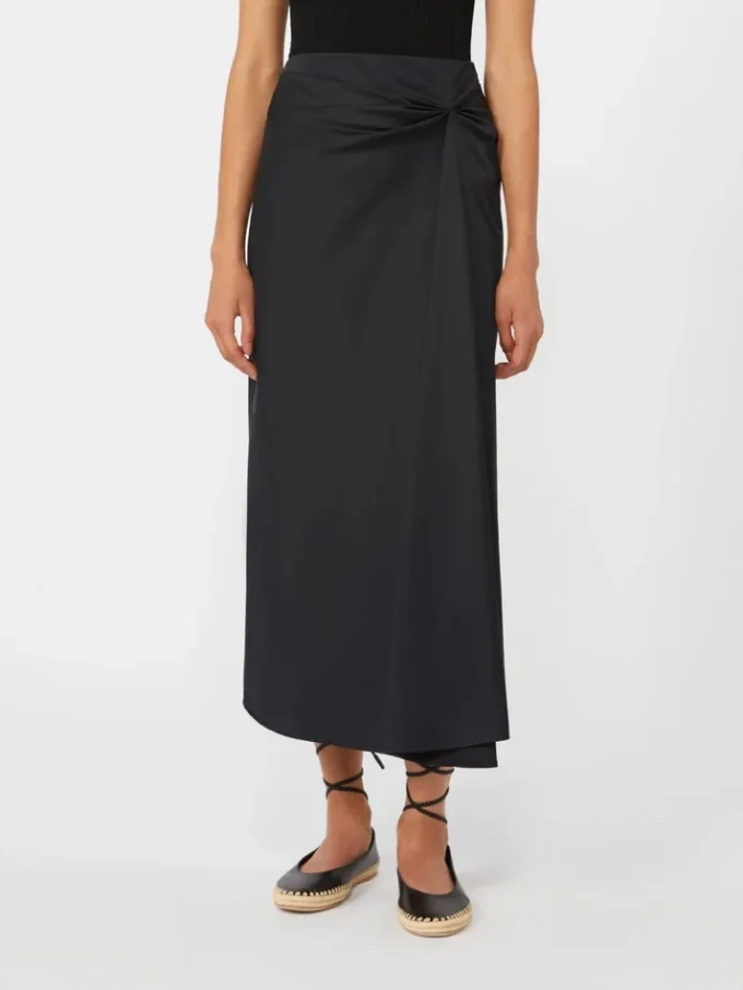 Jupe en satin de coton, noir Jupe en satin de coton, noir