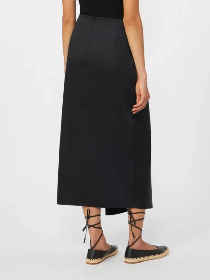 Jupe en satin de coton, noir Jupe en satin de coton, noir