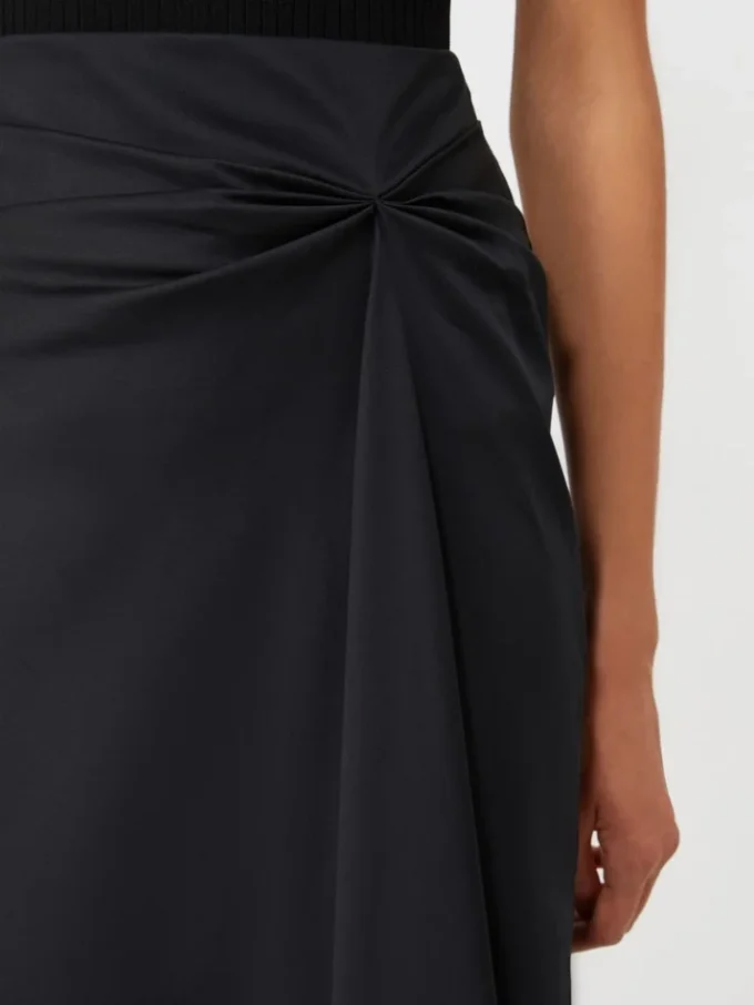 Jupe en satin de coton, noir Jupe en satin de coton, noir