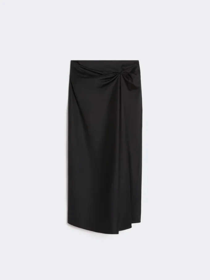 Jupe en satin de coton, noir Jupe en satin de coton, noir
