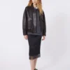 Jupe en satin délavé, noire Jupe en satin délavé, noire