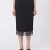 Jupe en satin délavé, noire Jupe en satin délavé, noire