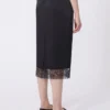 Jupe en satin délavé, noire Jupe en satin délavé, noire