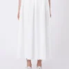 Jupe en toile de coton et lin, blanche Jupe en toile de coton et lin, blanche