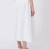 Jupe en toile de coton et lin, blanche Jupe en toile de coton et lin, blanche