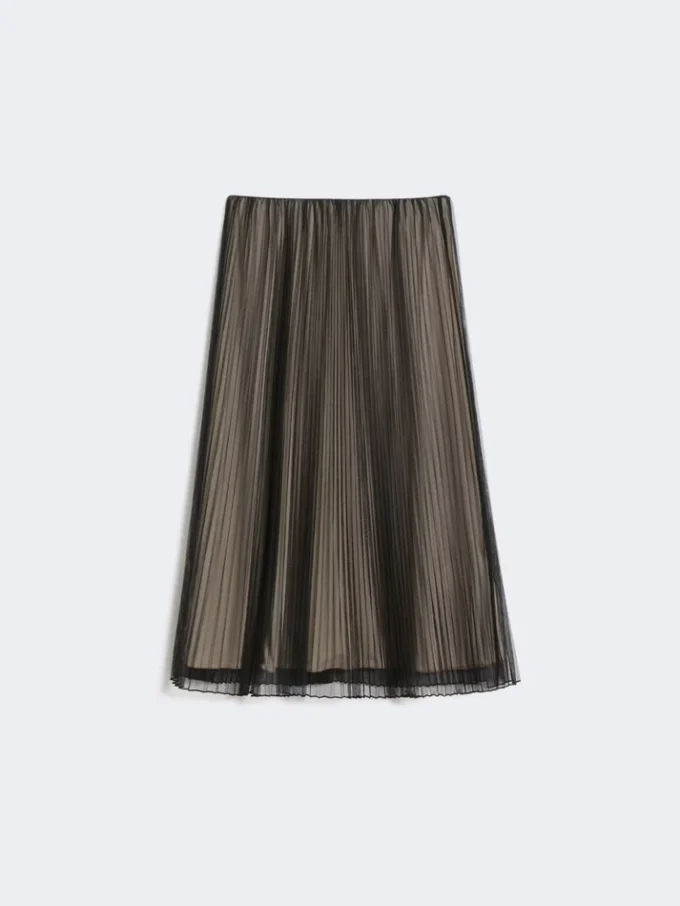 Jupe en tulle plissé, noire Jupe en tulle plissé, noire