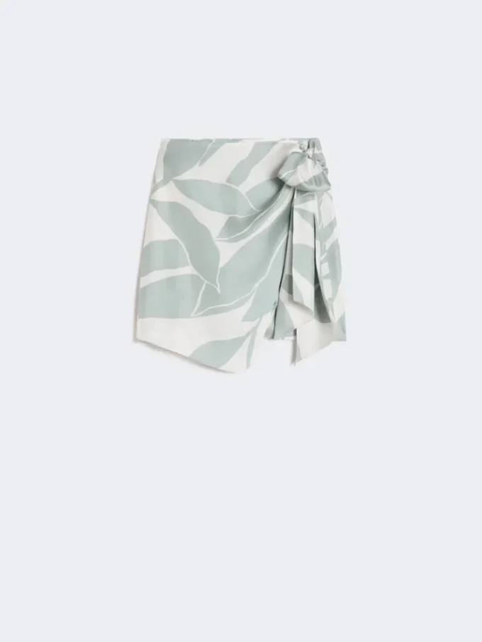 Jupe en twill de soie imprimé, soie Jupe en twill de soie imprimé, soie
