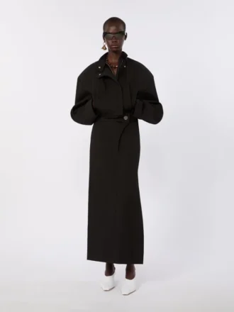 Jupe longue en coton, noire